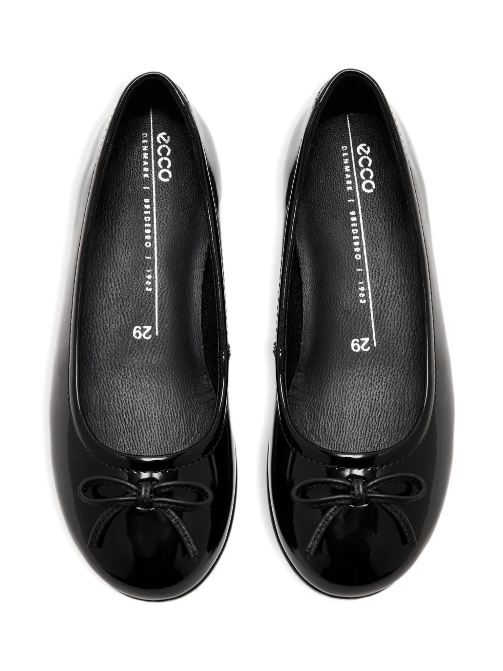 ECCO leather bow-detail ballerinas Black
