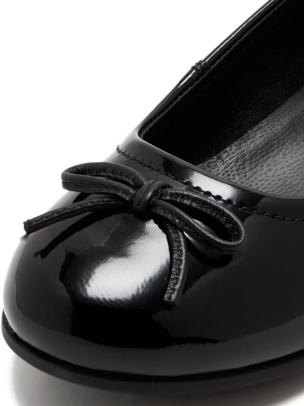 ECCO leather bow-detail ballerinas Black