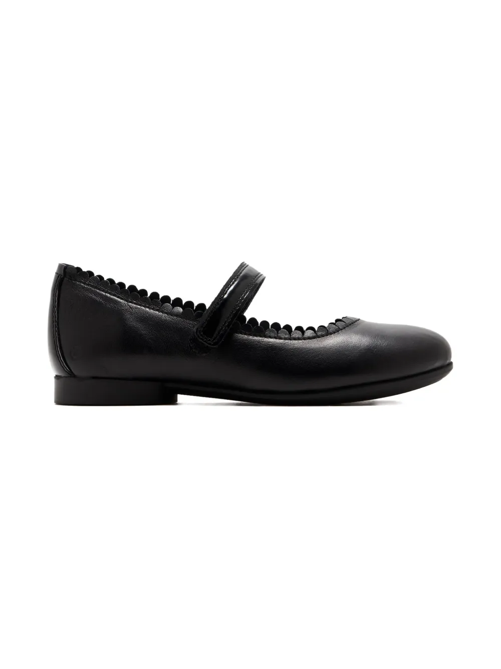 ECCO Mary Jane scalloped-edge ballerinas Black