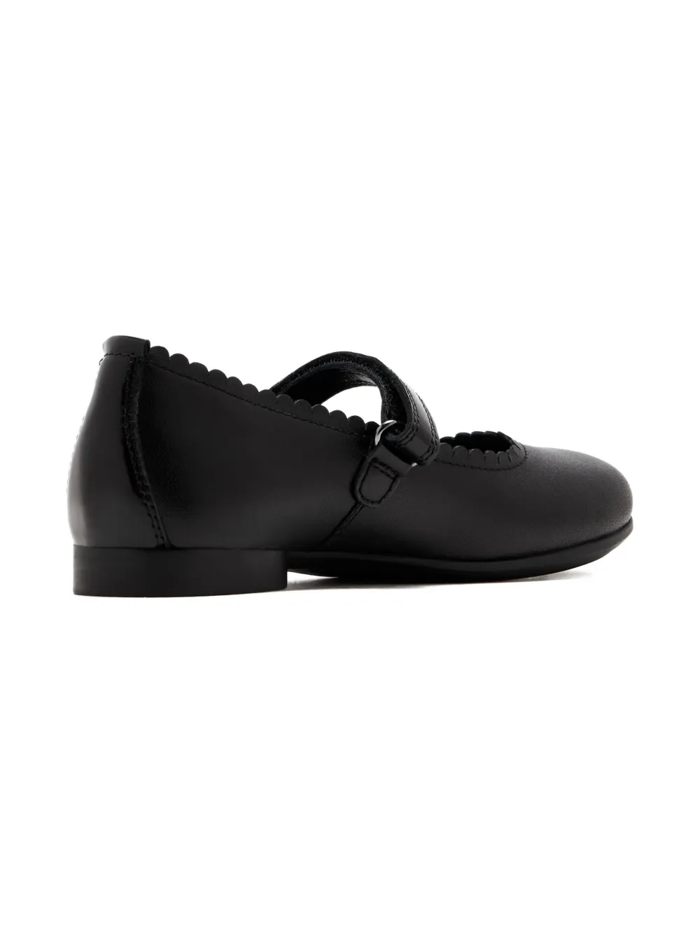 ECCO Mary Jane scalloped-edge ballerinas Black