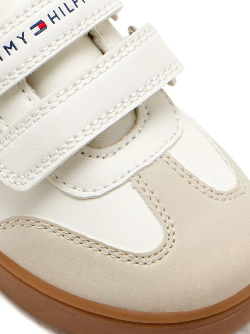 Tommy Hilfiger Junior Sneakers met dubbele bandjes Wit