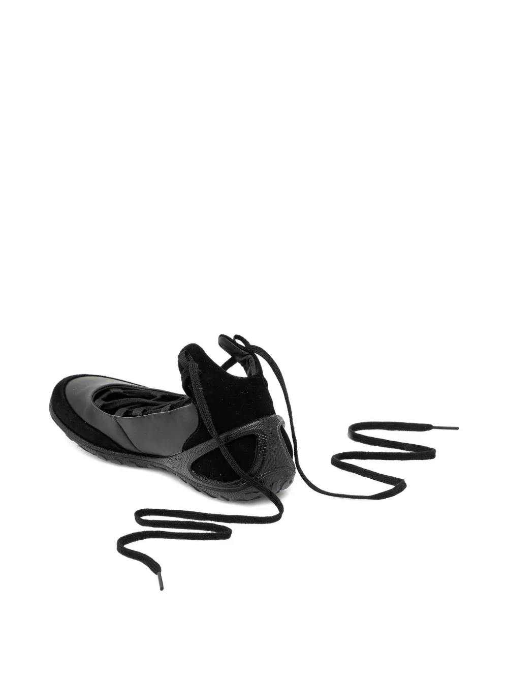 ECCO Biom Lite ballerina's met veters Zwart