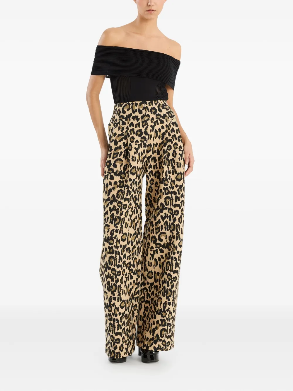 ROTATE BIRGER CHRISTENSEN Off-shoulder top - Zwart