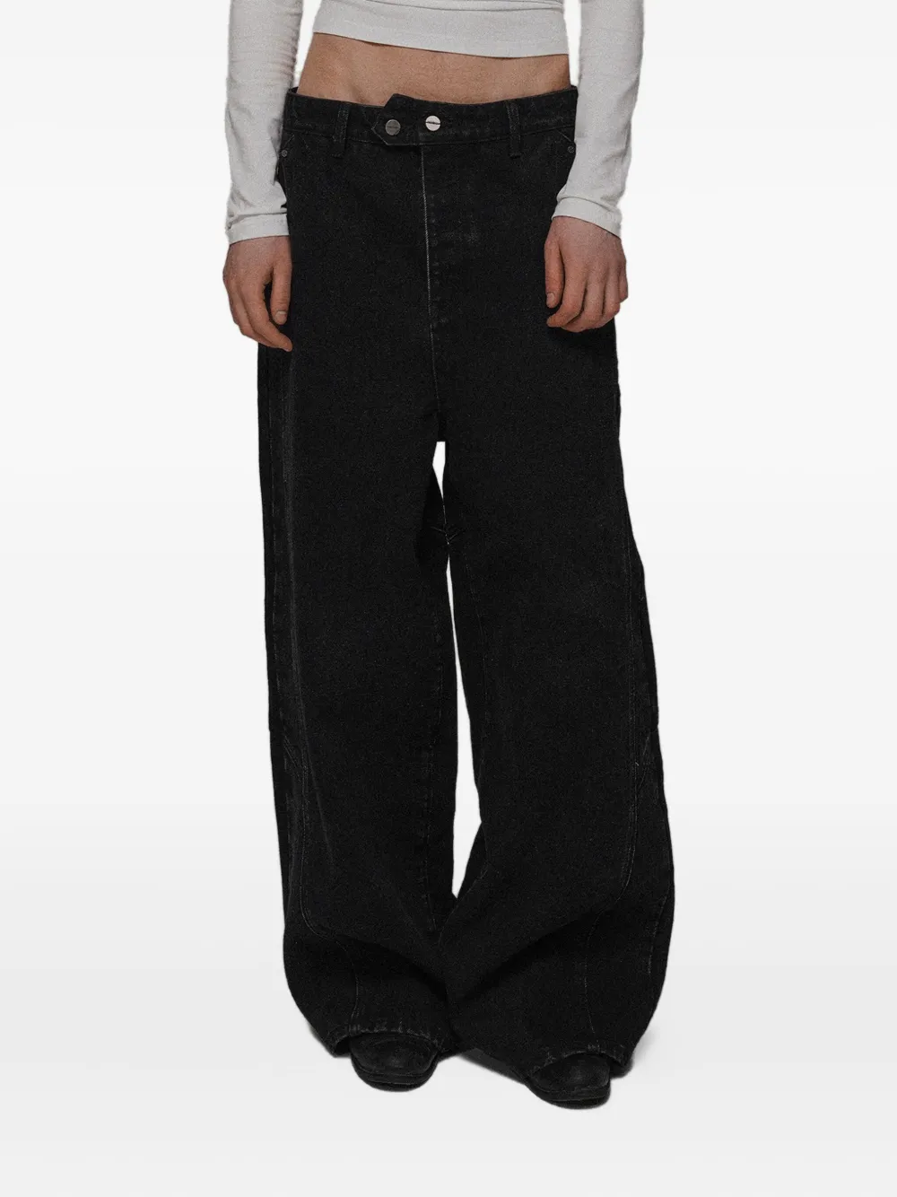 Protémoa Raven Wide-leg Jeans In Black