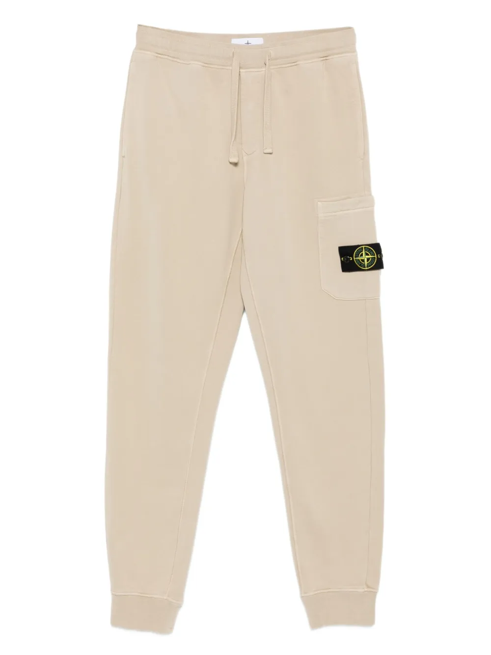 Stone Island patch-pocket drawstring track pants Beige