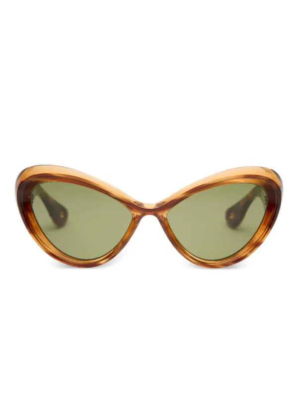Jean Paul Gaultier Parisian Cat-eye Sunglasses in Brown
