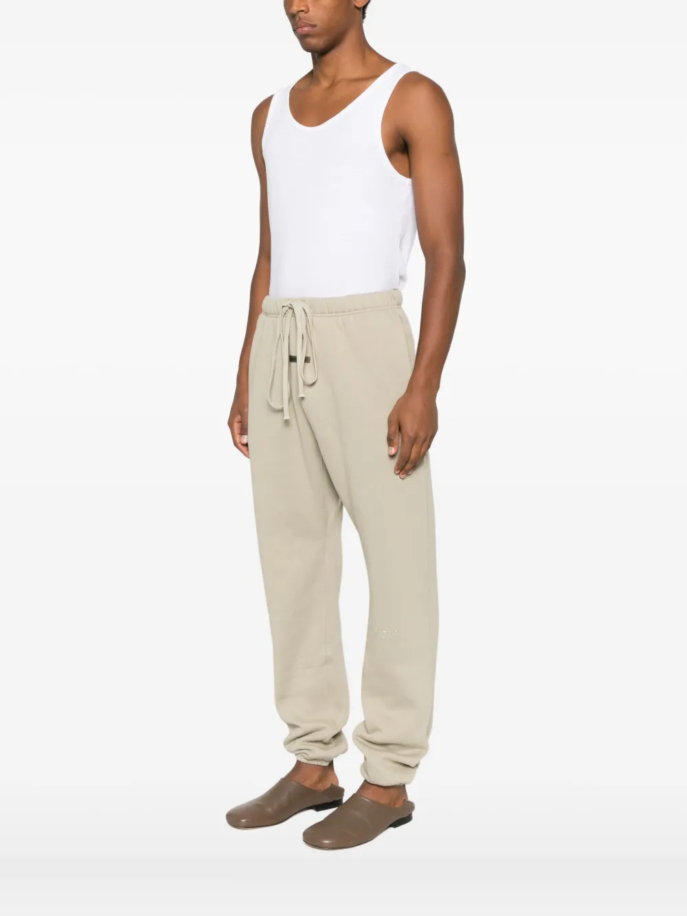 Essentials Drawstring-cuffed Track Pants In Gray