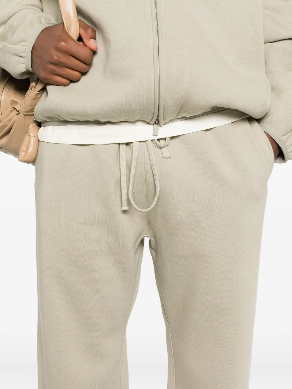 Essentials Drawstring-cuffed Track Pants In Gray