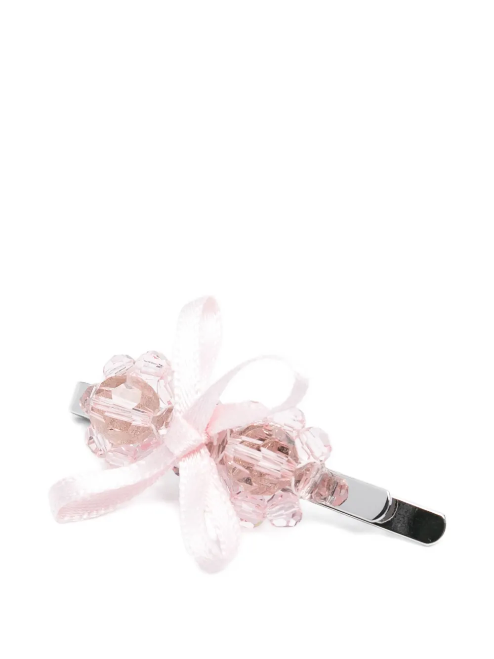 Simone Rocha Haarclip met strik en kralen Zilver