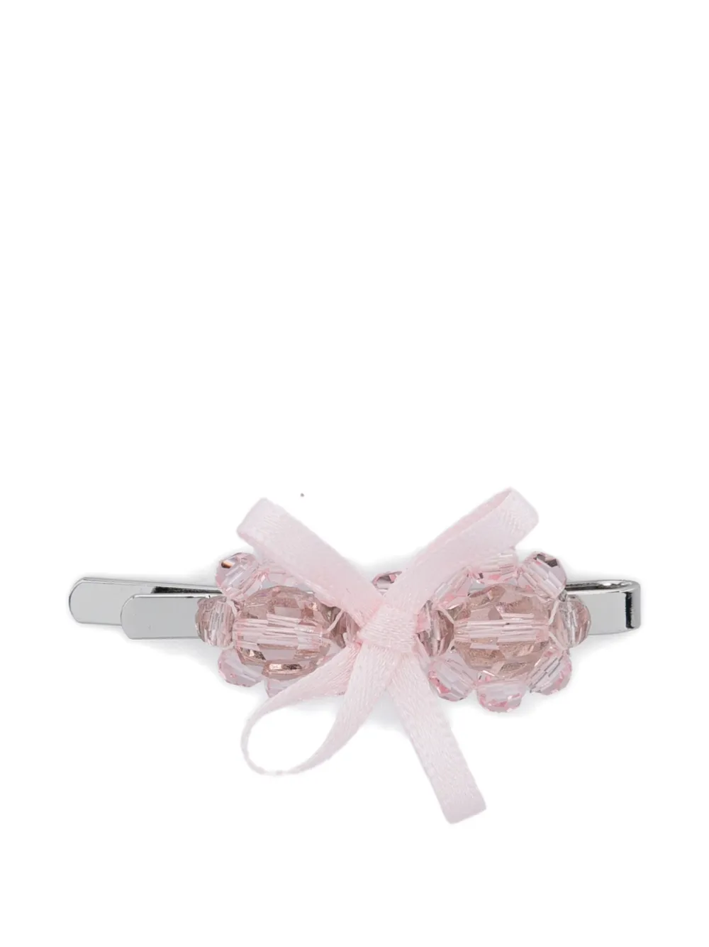 Simone Rocha Haarclip met strik en kralen Zilver