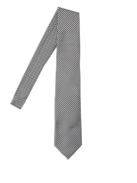 TOM FORD houndstooth silk tie