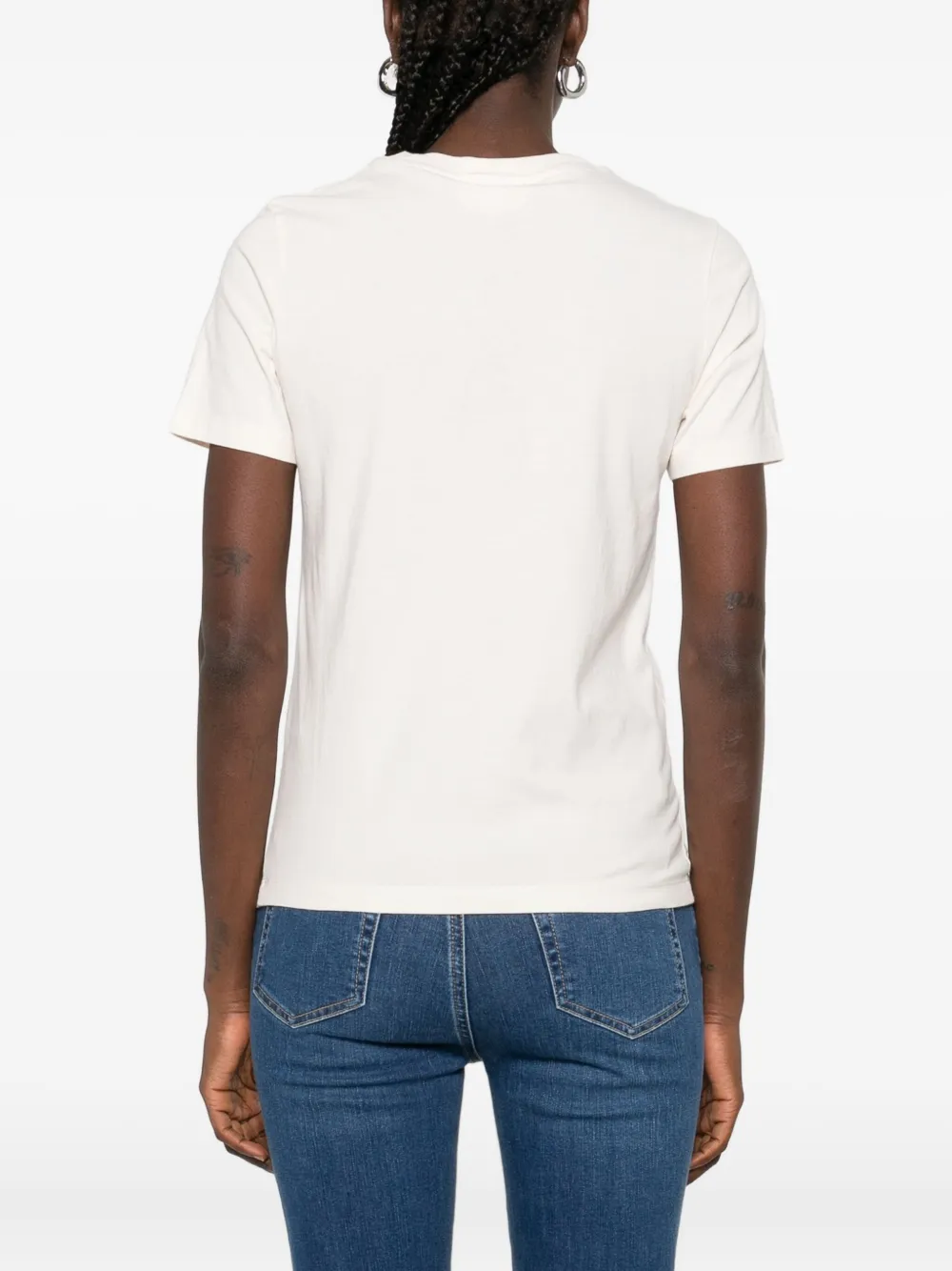 Maison Kitsuné T-shirt met vosprint Beige