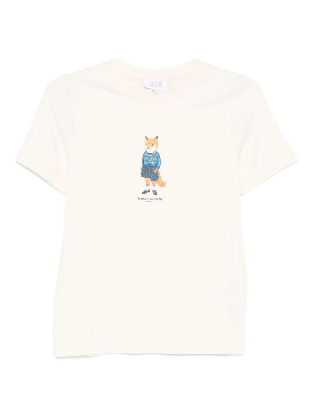 Maison Kitsuné fox-print T-shirt - ニュートラル Maison Kitsuné fox-print T-shirt - ニュートラル