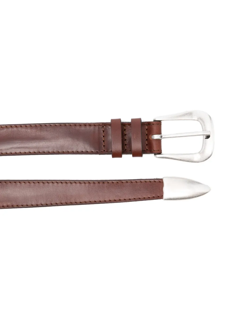 Orciani leather buckle belt - Bruin