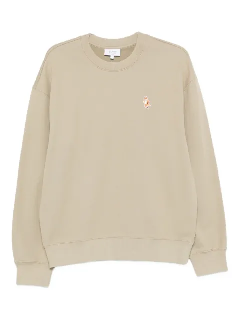 Maison Kitsuné logo-embroidered cotton sweatshirt