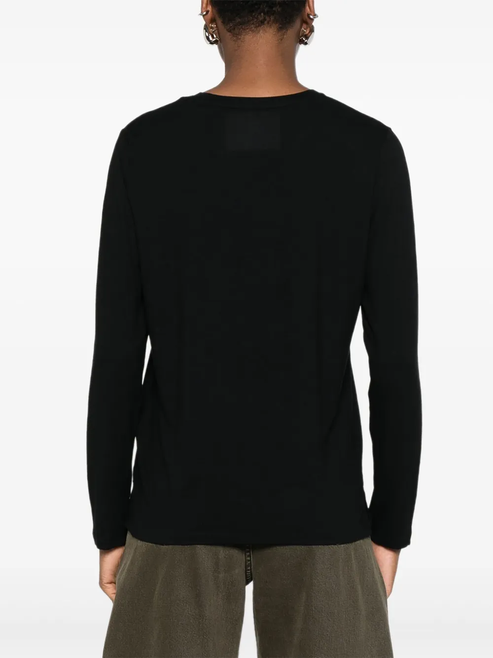 Majestic Filatures T-shirt met ronde hals Zwart