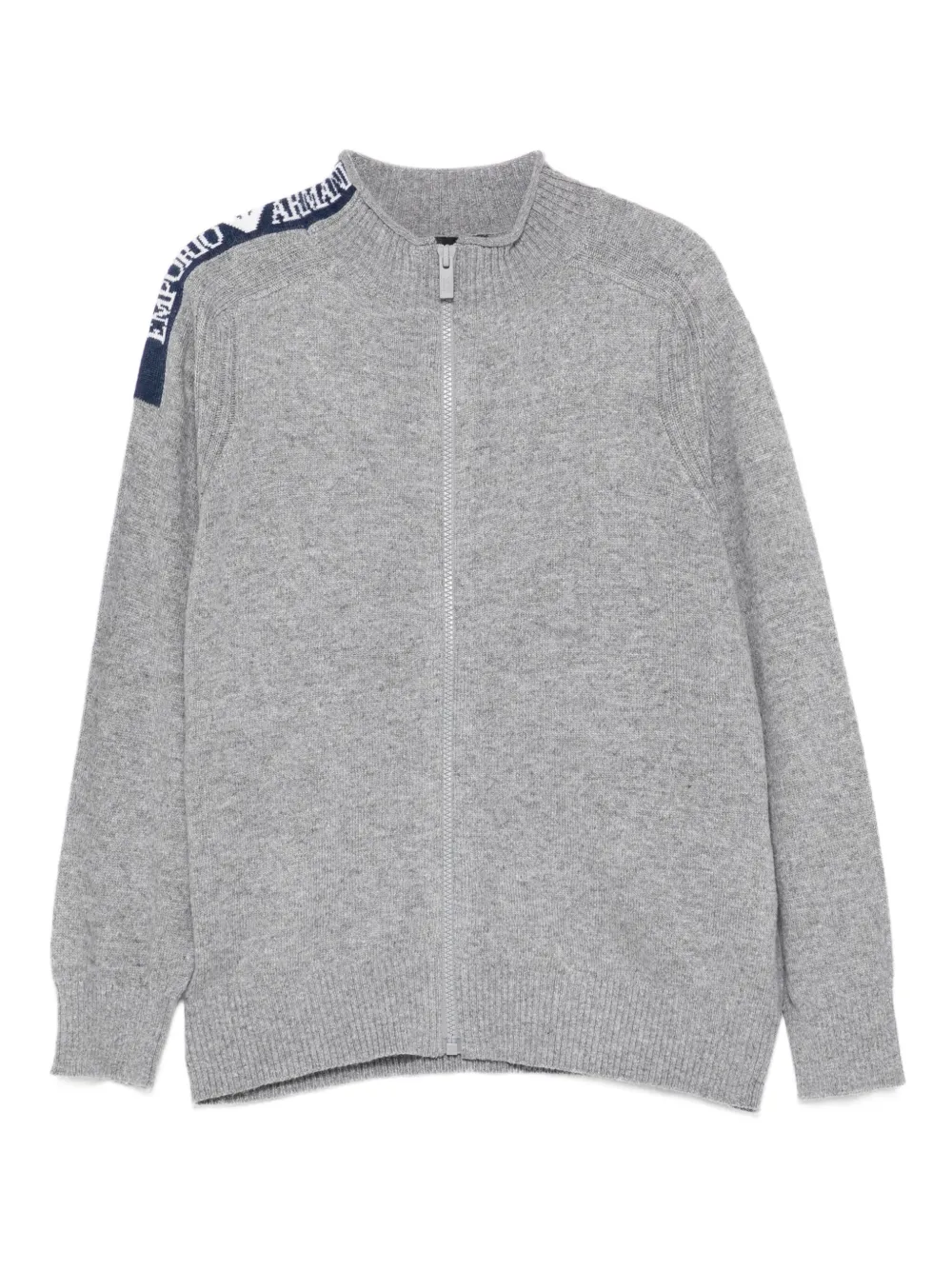 Emporio Ar i Kids Vest met logodetail en rits Grijs