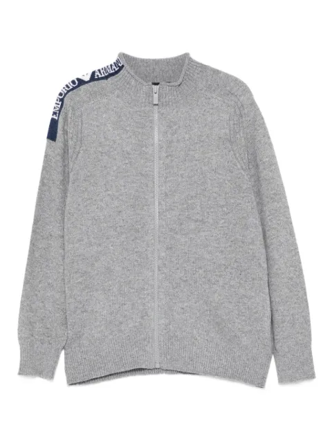 Emporio Armani Kids cardigan zippé à logo