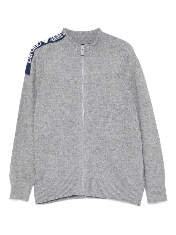 Emporio Armani Kids ジップアップ カーディガン | グレー | FARFETCH JP
