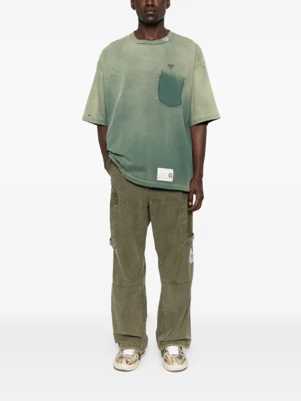Maison MIHARA YASUHIRO faded-effect Cotton T-shirt | Green