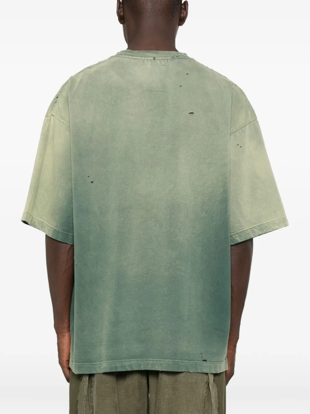 Maison MIHARA YASUHIRO Katoenen T-shirt met vervaagd-effect Groen