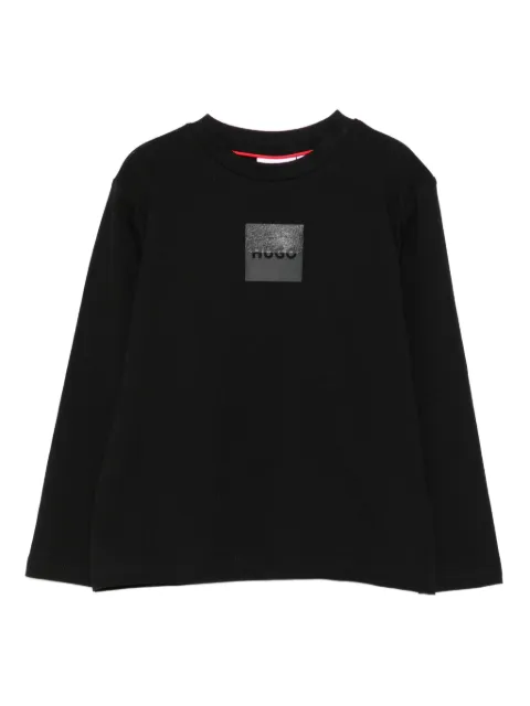HUGO KIDS logo-plaque long-sleeve top