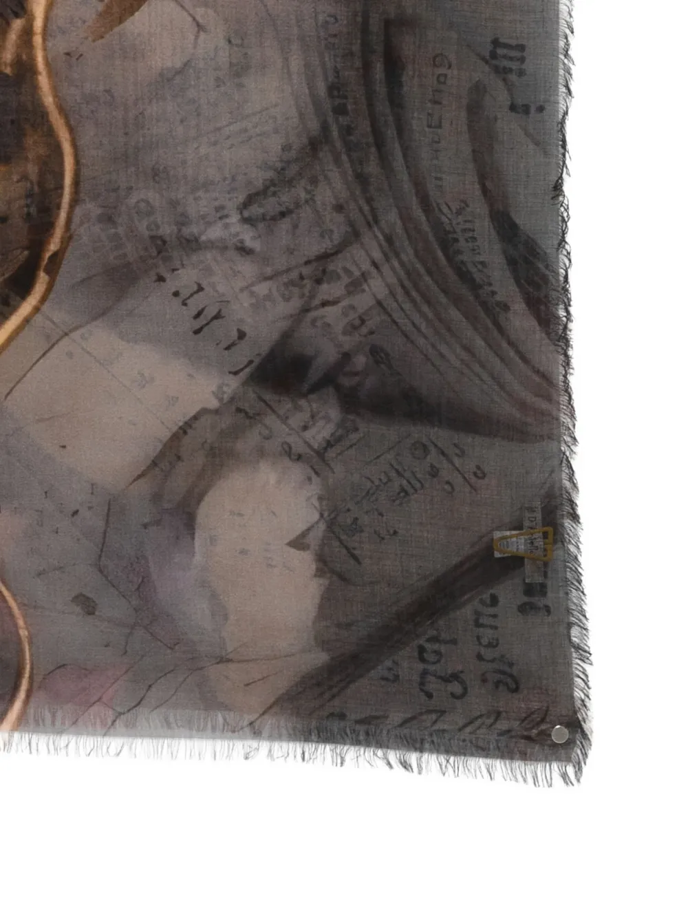 D'aniello Leopard-print Scarf In Brown