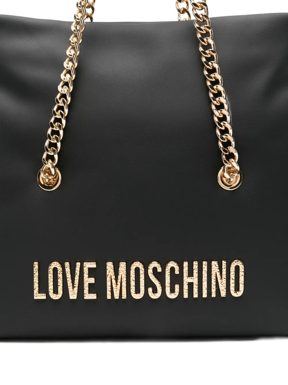 Love Moschino Leren shopper Zwart