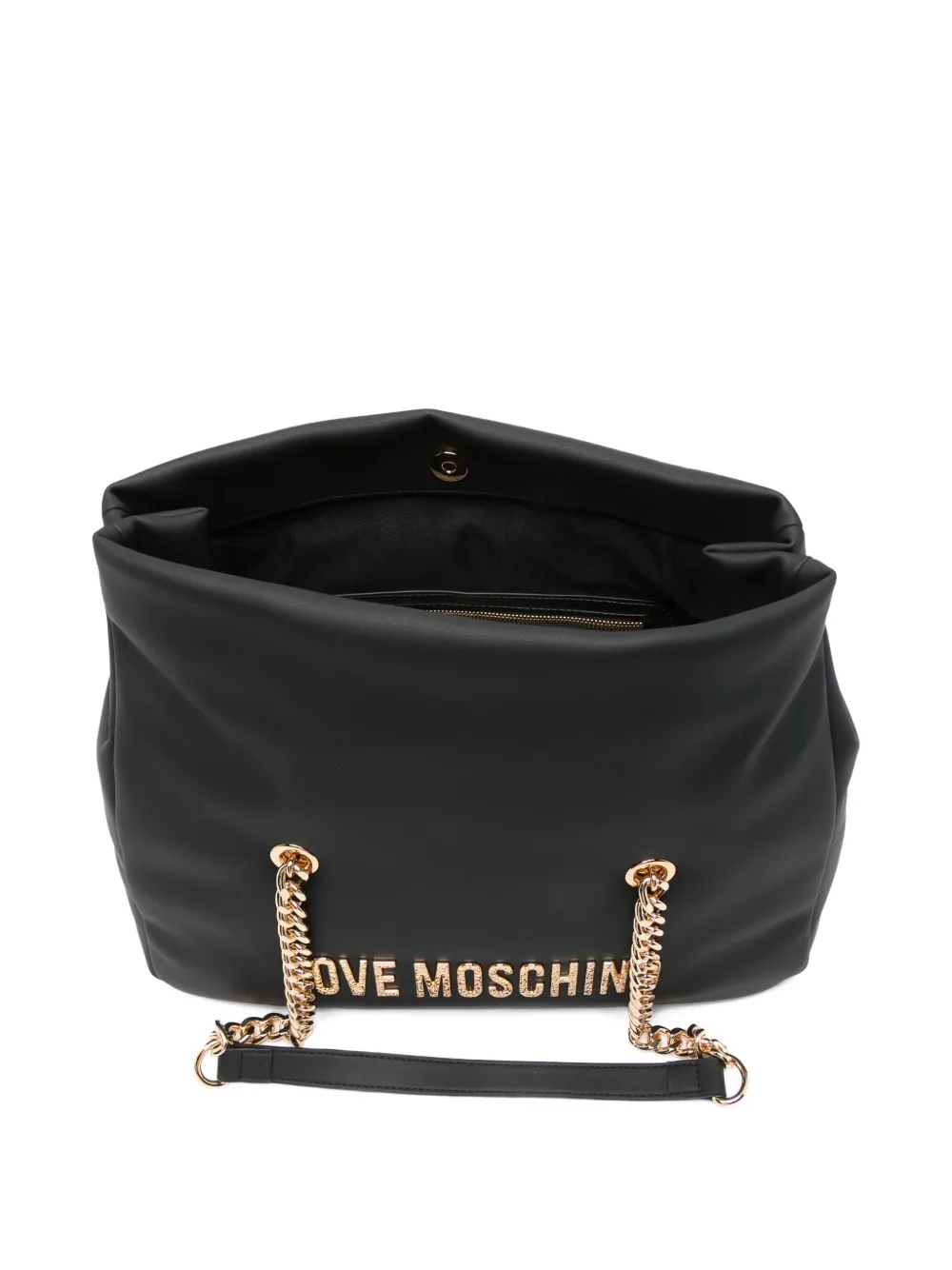 Love Moschino Leren shopper Zwart