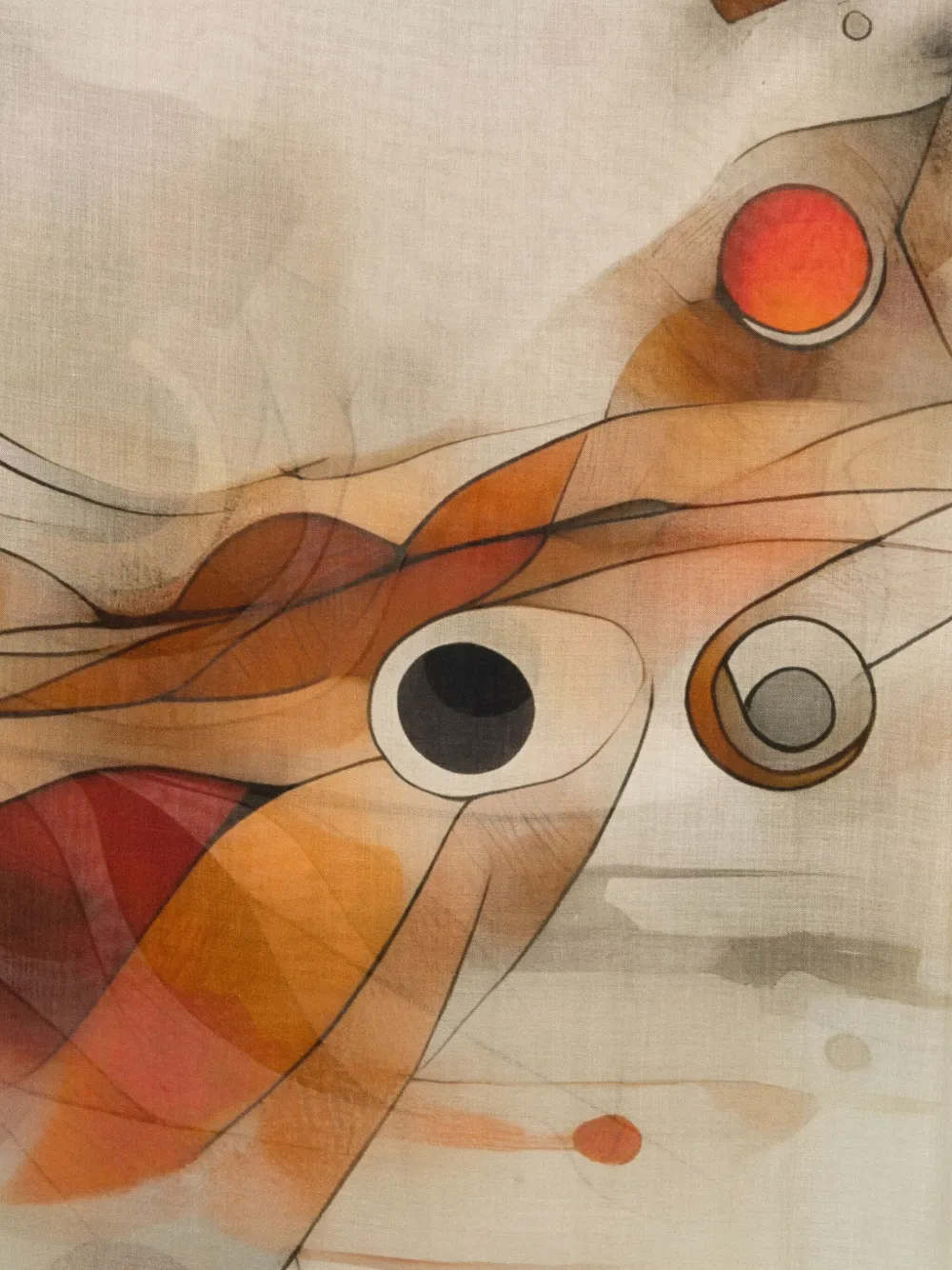 D'aniello graphic-print scarf - Beige