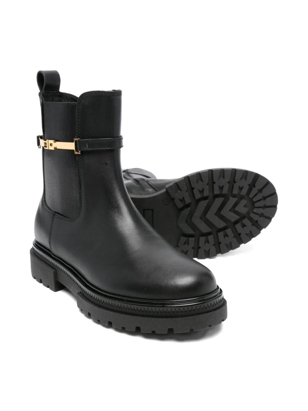Elisabetta Franchi La Mia Bambina 30mm detailed ankle boots - Zwart