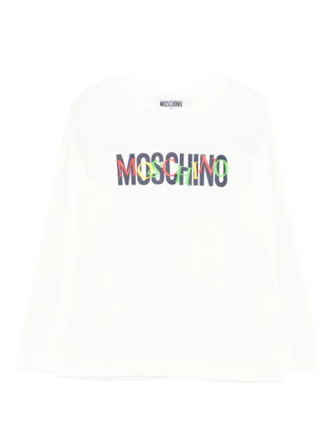 Moschino Kids logo-print long-sleeve T-shirt