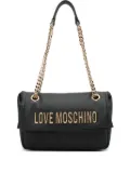 Love Moschino logo-lettering strap shoulder bag - Black