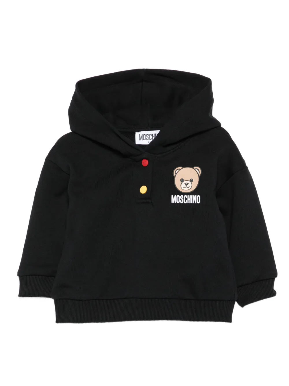 Moschino Kids Top met capuchon en teddybeerprint Zwart