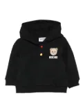 Moschino Kids teddy-print hooded top - Black