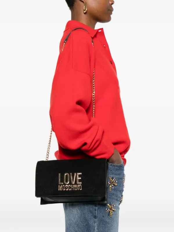 LOVE MOSCHINO キルティングショルダーバッグ Love Moschino キルティング ショルダーバッグ | ブラック | FARFETCH JP