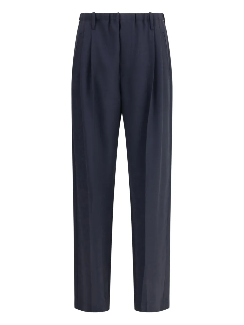Brunello Cucinelli Elastic-waistband Pleated Trousers In Blue