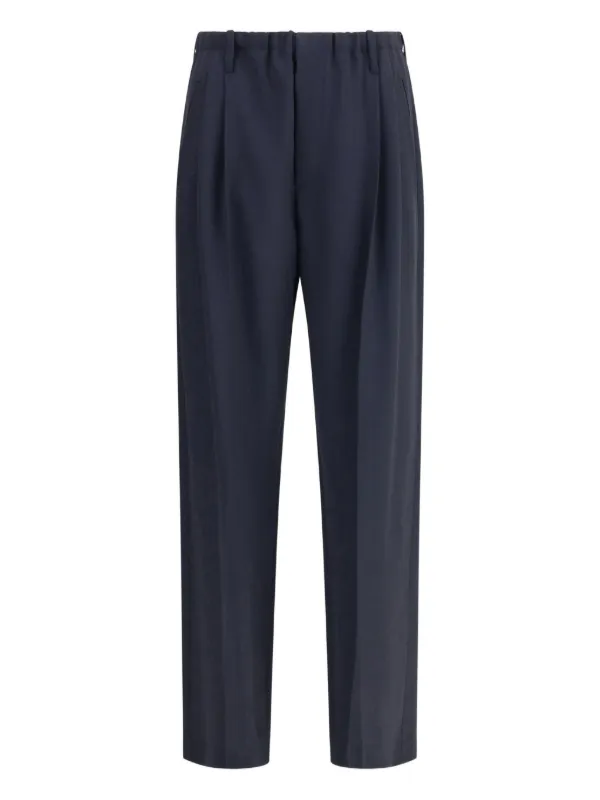 美品 BRUNELLO CUCINELLI  ワイドパンツ  ダークグレー Brunello Cucinelli タックパンツ | グレー | FARFETCH JP