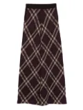Eric Bompard elasticated tartan palazzo pants - Purple