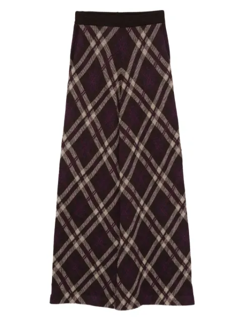 Eric Bompard elasticated tartan palazzo pants