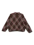 Eric Bompard high-neck tartan sweater - Green