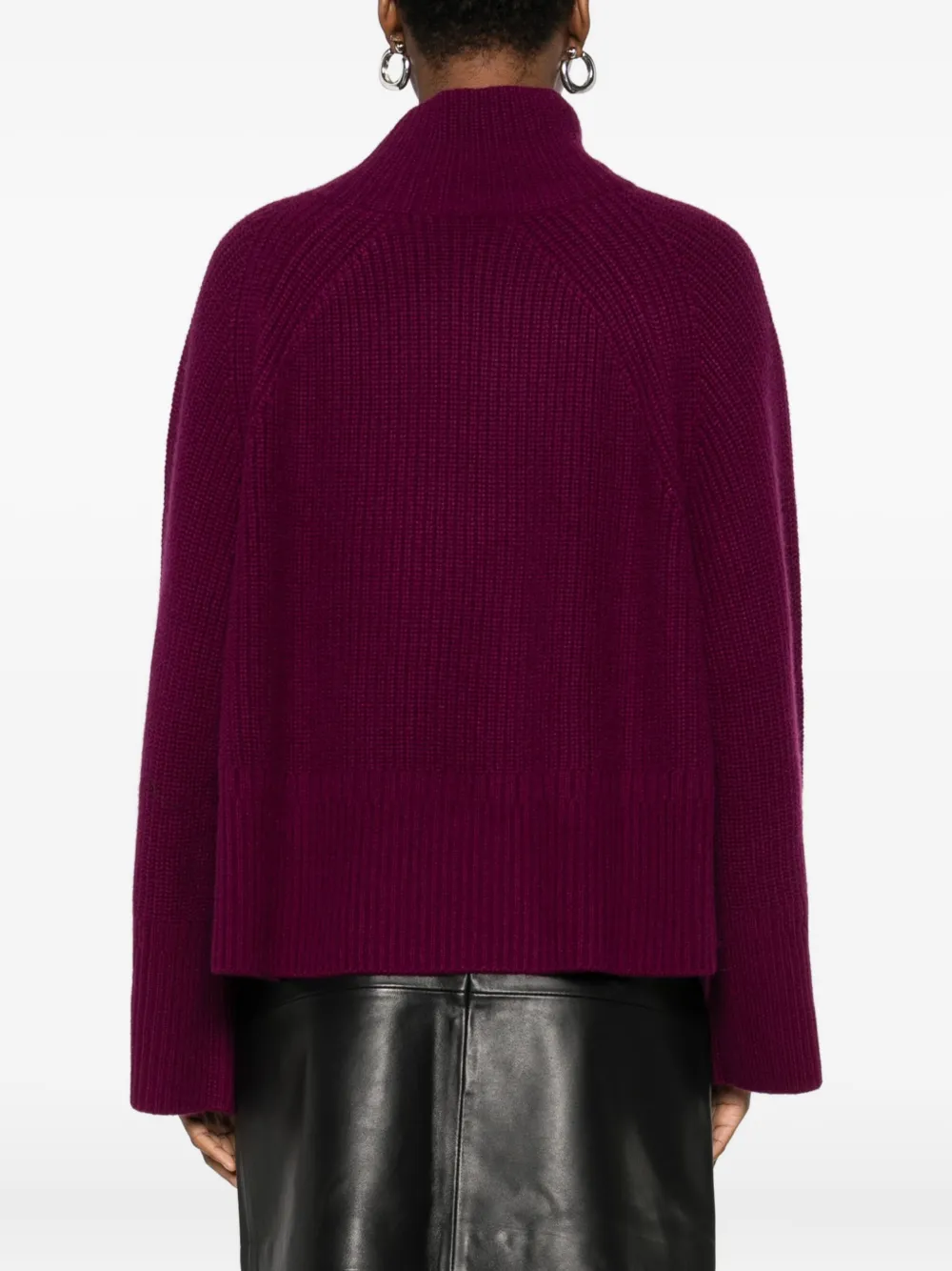 Eric Bompard Long-sleeves Buttoned Sweater In Burgundy