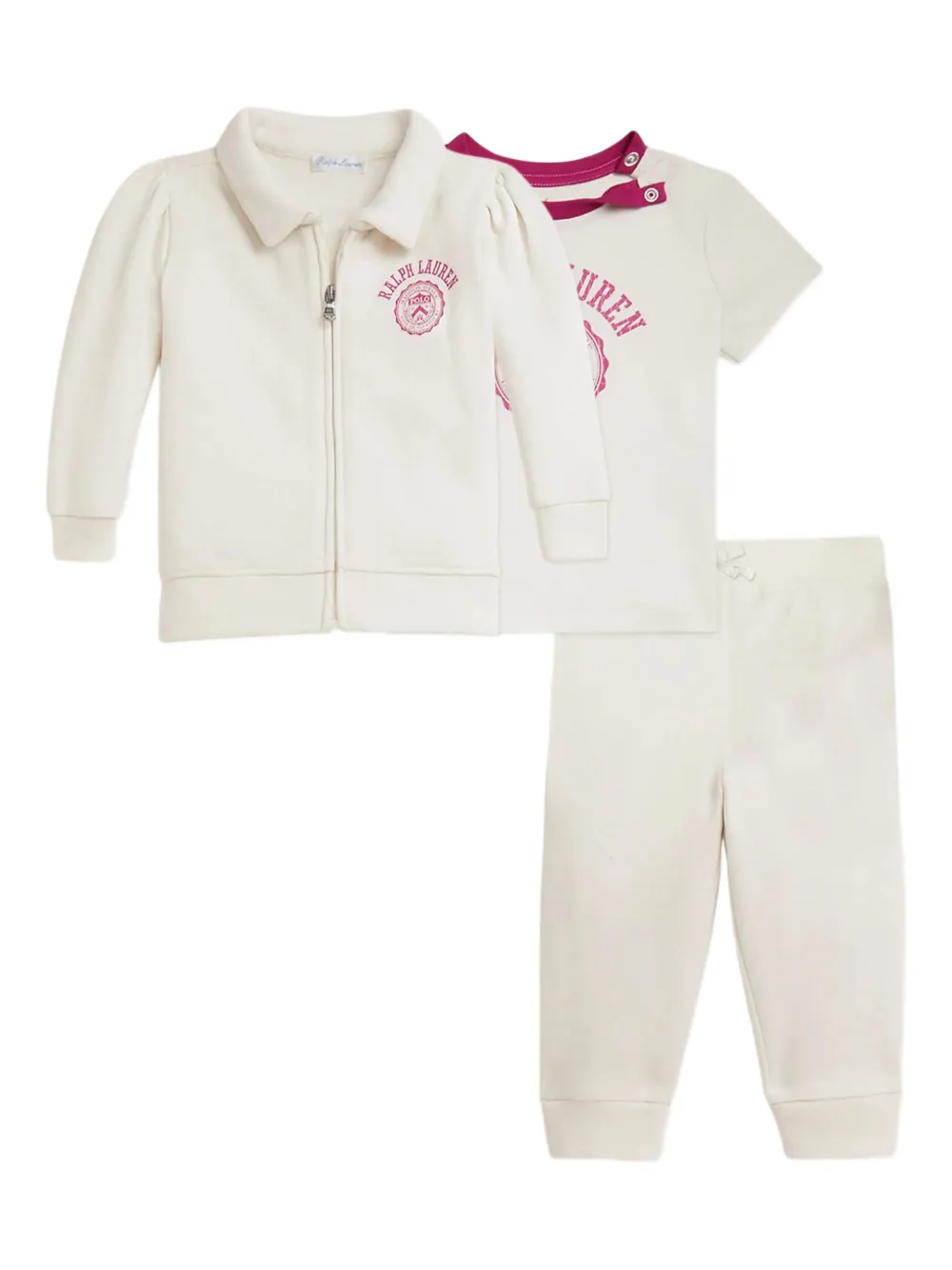 POLO RALPH LAUREN KIDS logo-detail tracksuit (set of three) | White | Image 1