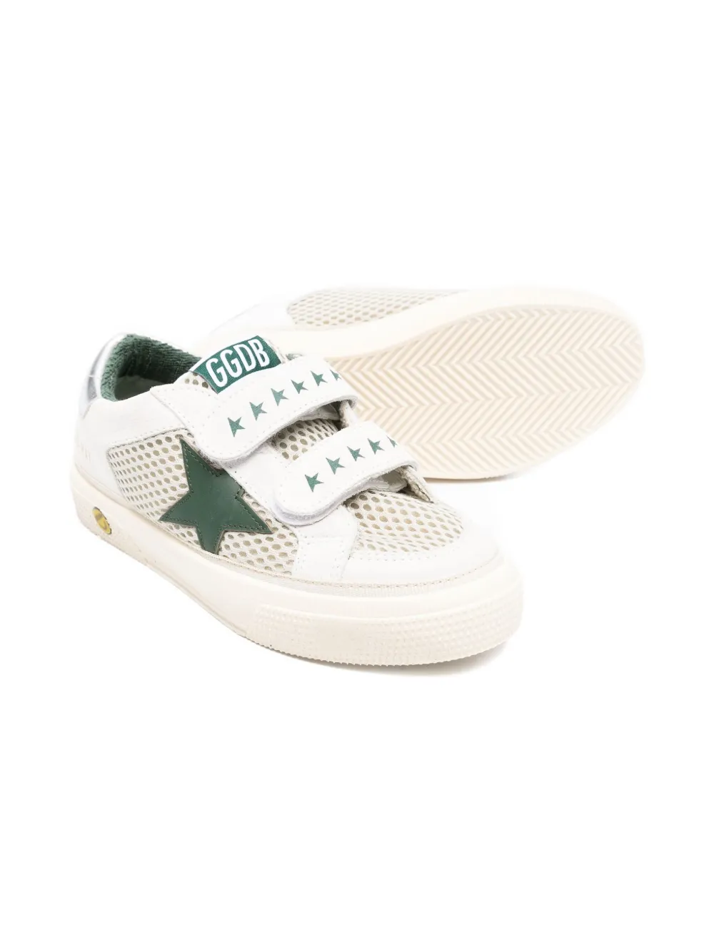 Golden Goose Kids touch-strap sneakers - Wit