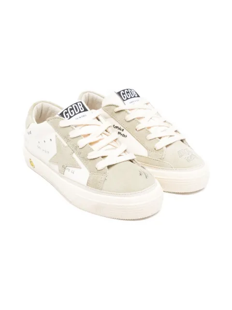 Golden Goose Kids lettering-print sneakers