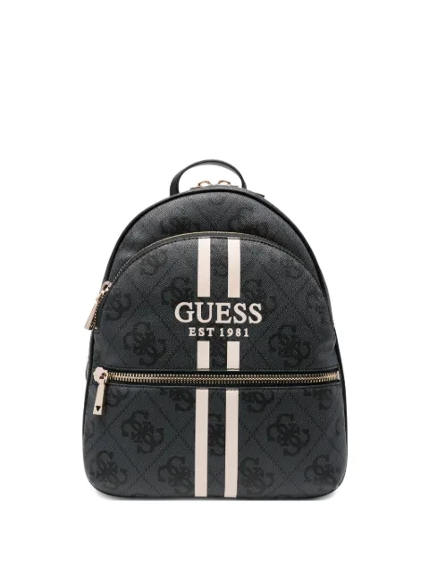 GUESS USA mochila con placa del logo y motivo de rayas