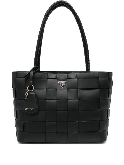 GUESS USA Maylee woven-leather tote bag