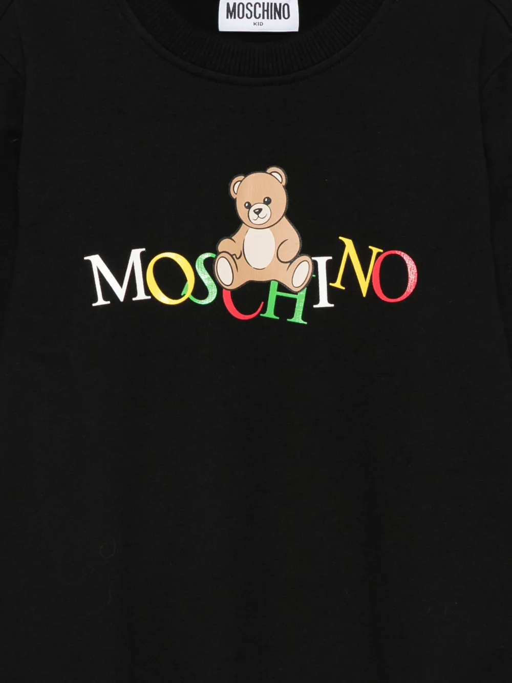Moschino Kids Sweater met teddybeer-logo Zwart