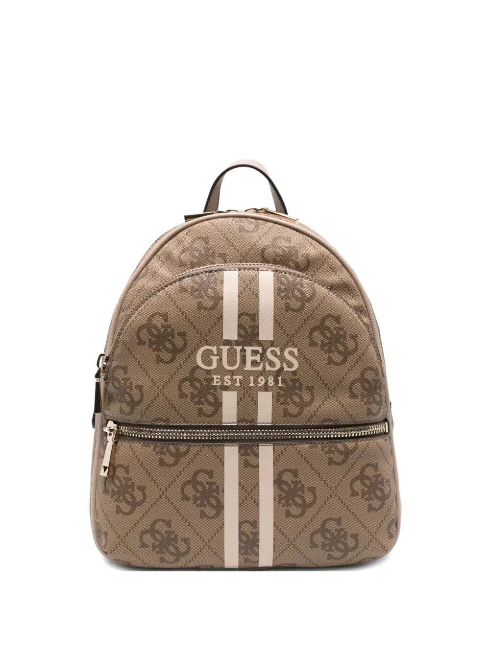 GUESS USA logo-print striped backpack | Neutrals | Image 1