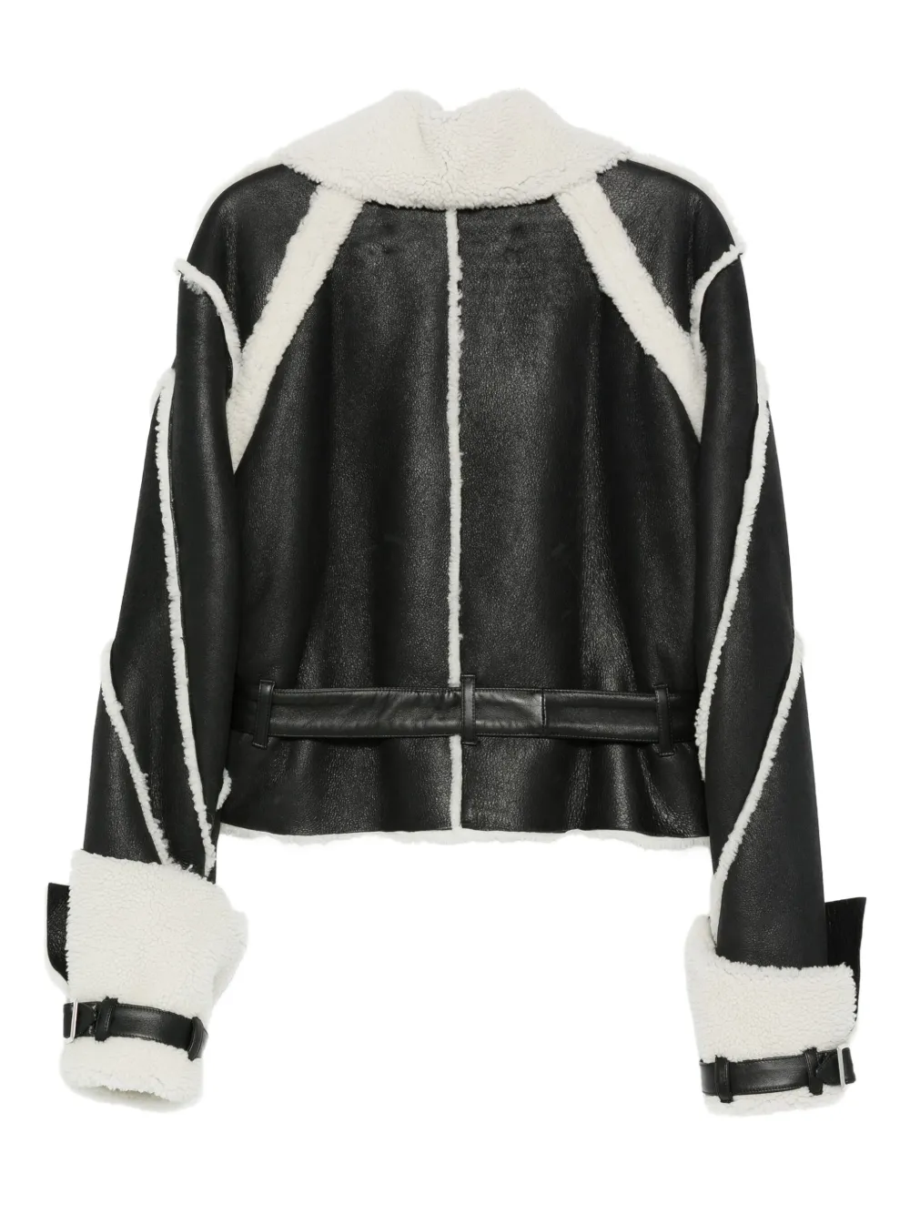 Almaz panelled sheepskin belted jacket | Faux Fur & Shearling Jackets | Image 2